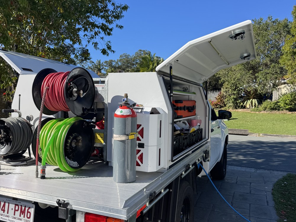 The Got A Leak ute, loaded with leak detection equipment