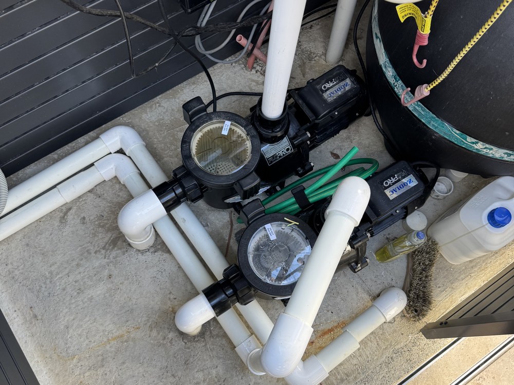 Pool pump and filtration system plumbing